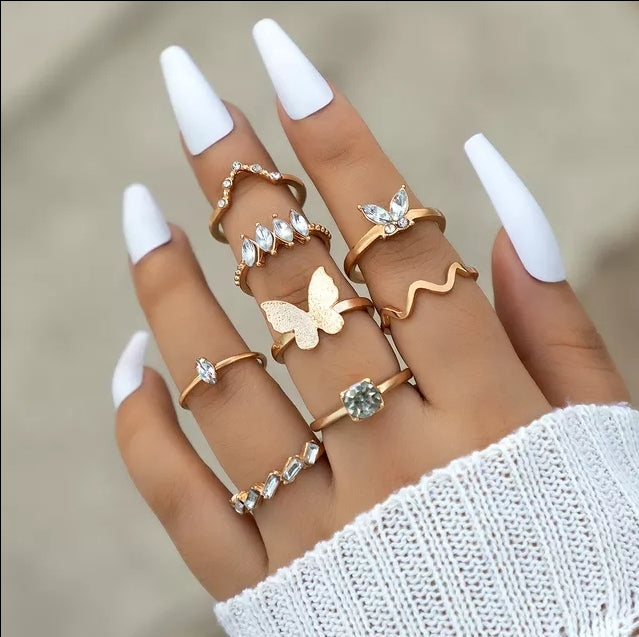 Butterfly Ring Set